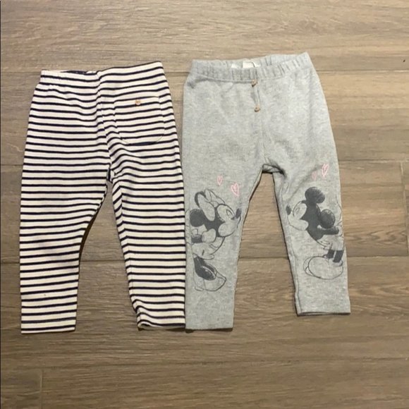 Zara Baby Girl Two Pairs Of Leggings Size 12-18M - Picture 1 of 6
